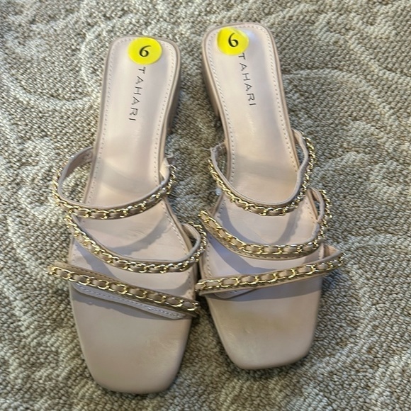 Tahari Pink and Gold Slide Sandals NWT - Picture 9 of 10